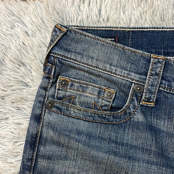 Men’s True Religion Jeans Finn Slim Tapered Frayed Ankle Zip size 32 - Picture 6 of 16